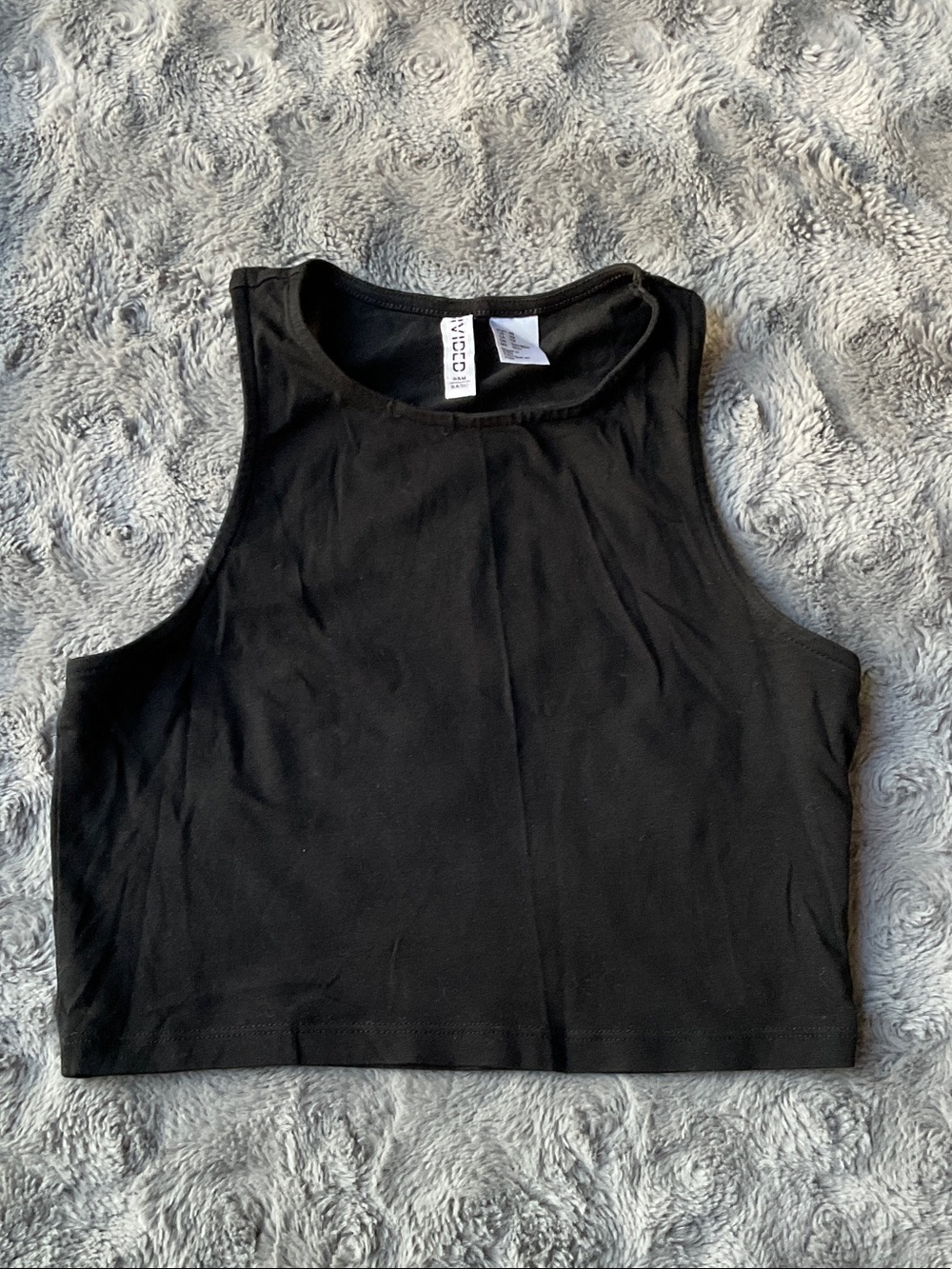 H&M Black Cropped Tank Top - Picture 1 of 2